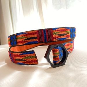 ✴️SOLD✴️UO Bison Designs Nylon Woven Slider Belt
